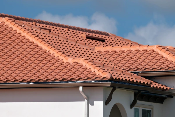 overlapping tile roof